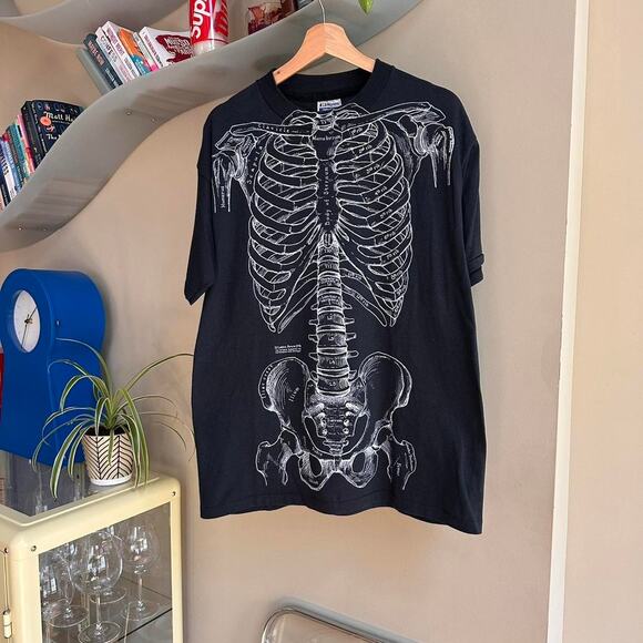 Vintage Leslie Arwin Art Skeleton Anatomy Shirt